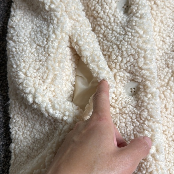 Crewcuts Cream Teddy Sherpa Button Up Jacket Size Large - Picture 12 of 13